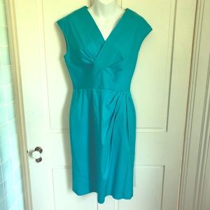 Lafayette 148 Turquoise stretch cotton dress